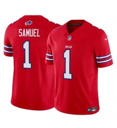 Men Buffalo Bills 1 Curtis Samuel Red 2023 F U S E  Vapor Untouchable Limited Stitched Football Jersey