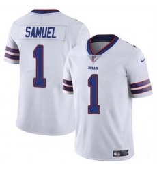 Men Buffalo Bills 1 Curtis Samuel White Vapor Untouchable Limited Stitched Football Jersey