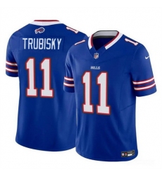 Men Buffalo Bills 11 Mitch Trubisky Blue 2023 F U S E  Vapor Untouchable Limited Stitched Football Jersey