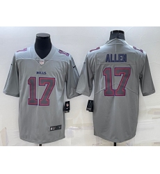 Men Buffalo Bills 17 Josh Allen Grey Atmosphere Fashion Stitched Jersey