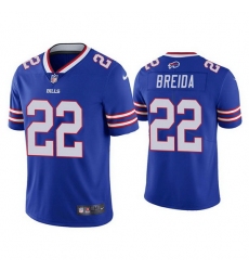 Men Buffalo Bills 22 Matt Breida Blue Vapor Untouchable Limited Stitched Jersey