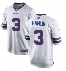 Men Buffalo Bills 3 Damar Hamlin Nike white Player Jersey