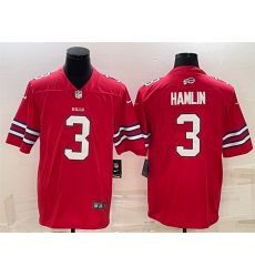 Men Buffalo Bills 3 Damar Hamlin Red Vapor Untouchable Limited Stitched Jersey
