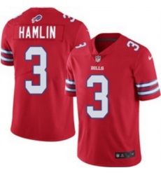 Men Buffalo Bills 3 Damar Hamlin Red Vapor Untouchable Limited Stitched Jersey