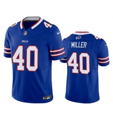 Men Buffalo Bills 40 Von Miller Blue 2023 F U S E  Vapor Untouchable Limited Stitched Jersey
