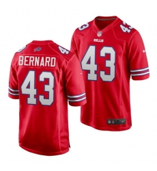 Men Buffalo Bills 43 Terrel Bernard Red Stitched Jersey