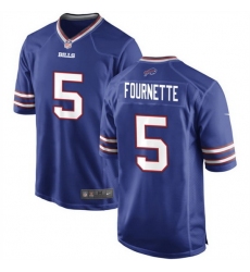 Men Buffalo Bills 5 Leonard Fournette Blue Stitched Football Game Jersey