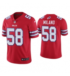 Men Buffalo Bills 58 Matt Milano 2022 Red Vapor Untouchable Limited Stitched Jersey
