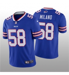 Men Buffalo Bills 58 Matt Milano 2022 Royal Vapor Untouchable Limited Stitched Jersey