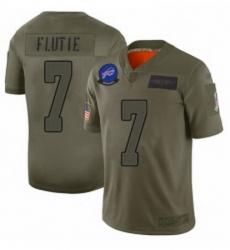 Men Buffalo Bills 7 Doug Flutie Limited Camo 2019 Salute to Service Football Jersey