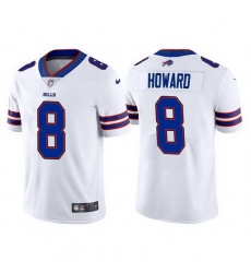 Men Buffalo Bills 8 O J  Howard White Vapor Untouchable Limited Stitched jersey