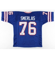Men Buffalo bills #76 Fred Smerlas Blue  jersey