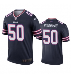 Men Nike Buffalo Bills Gregory Rousseau 50 Navy Inverted Legend Jersey