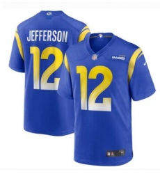 Men Nike Rams 12 Van Jefferson Royal Blue Alternate Stitched NFL Vapor Untouchable Limited Jersey