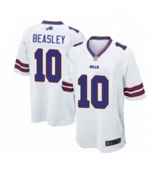 Mens Buffalo Bills 10 Cole Beasley Game White Football Jersey