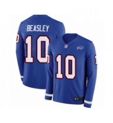 Mens Buffalo Bills 10 Cole Beasley Limited Royal Blue Therma Long Sleeve Football Jersey