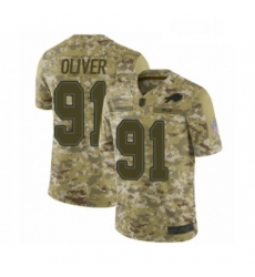 Mens Buffalo Bills 91 Ed Oliver Limited Camo 2018 Salute to Service Football Jersey
