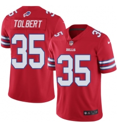 Mens Mike Tolbert Red Jersey Rush #35 NFL Buffalo Bills Nike