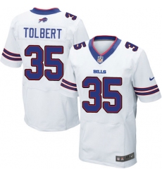 Mens NFL Buffalo Bills Nike 35 Mike Tolbert Elite White Jersey