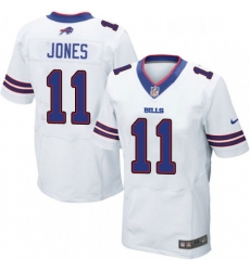 Mens Nike Buffalo Bills 11 Zay Jones Elite White NFL Jersey