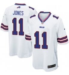 Mens Nike Buffalo Bills 11 Zay Jones Game White NFL Jersey