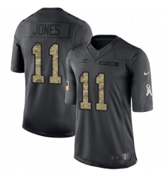 Mens Nike Buffalo Bills 11 Zay Jones Limited Black 2016 Salute to Service NFL Jersey