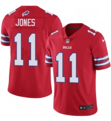 Mens Nike Buffalo Bills 11 Zay Jones Limited Red Rush Vapor Untouchable NFL Jersey