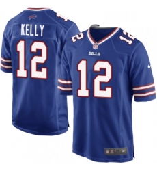Mens Nike Buffalo Bills 12 Jim Kelly Game Royal Blue Team Color NFL Jersey