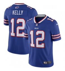 Mens Nike Buffalo Bills 12 Jim Kelly Royal Blue Team Color Vapor Untouchable Limited Player NFL Jersey