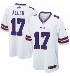 Mens Nike Buffalo Bills 17 Josh Allen Game White NFL Jersey