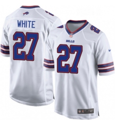 Mens Nike Buffalo Bills 27 TreDavious White Game White NFL Jersey