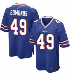 Mens Nike Buffalo Bills 49 Tremaine Edmunds Game Royal Blue Team Color NFL Jersey