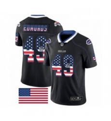 Mens Nike Buffalo Bills 49 Tremaine Edmunds Limited Black Rush USA Flag NFL Jersey