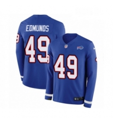 Mens Nike Buffalo Bills 49 Tremaine Edmunds Limited Royal Blue Therma Long Sleeve NFL Jersey