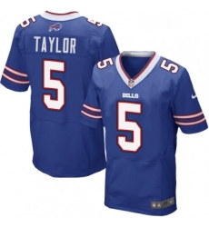 Mens Nike Buffalo Bills 5 Tyrod Taylor Elite Royal Blue Team Color NFL Jersey