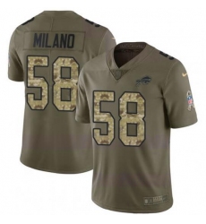 Men's Nike Buffalo Bills #58 Matt Milano Limited Olive Camo 2017 Salute to Service NFL Jersey