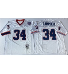 Mitchell And Ness Bills #34 thurman thomas White Throwback Stitched NFL Jersey