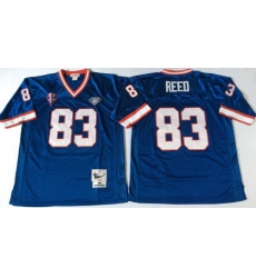 Mitchell And Ness Bills #83 andre reed BLUE Throwback Stitched NFL Jersey