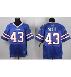 New Buffalo Bills #43Scott Royal Blue Team Color Men Stitched NFL New Elite jersey