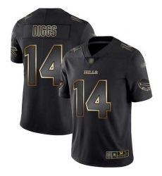 Nike Bills 14 Stefon Diggs Black Gold Men Stitched NFL Vapor Untouchable Limited Jersey