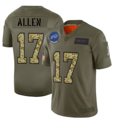 Nike Bills 17 Josh Allen Olive Camo Men Stitched Football Limited 2019 Salute To Service Jersey