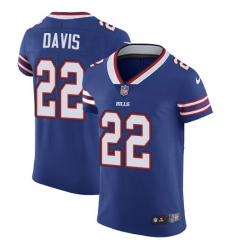 Nike Bills #22 Vontae Davis Royal Blue Team Color Mens Stitched NFL Vapor Untouchable Elite Jersey