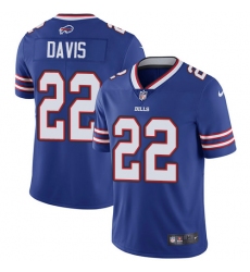 Nike Bills #22 Vontae Davis Royal Blue Team Color Mens Stitched NFL Vapor Untouchable Limited Jersey