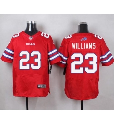 Nike Bills #23 Aaron Williams Red Mens Stitched NFL Elite Rush Jersey