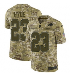 Nike Bills #23 Micah Hyde Camo Mens Stitched NFL Limited 2018 Salute To Service Jersey