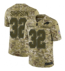 Nike Bills #32 O J Simpson Camo Mens Stitched NFL Limited 2018 Salute To Service Jersey
