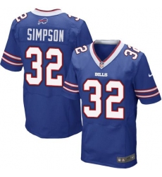 Nike Bills #32 O  J  Simpson Royal Blue Team Color Mens Stitched NFL New Elite Jersey
