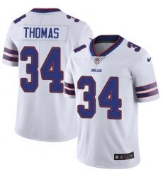 Nike Bills #34 Thurman Thomas White Mens Stitched NFL Vapor Untouchable Limited Jersey