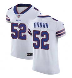 Nike Bills #52 Preston Brown White Mens Stitched NFL Vapor Untouchable Elite Jersey