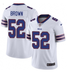 Nike Bills #52 Preston Brown White Mens Stitched NFL Vapor Untouchable Limited Jersey